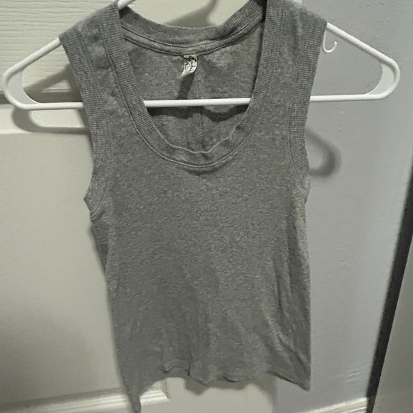 Free People Tops - Women's Free People 3/4 Crop Gray Ribbed Tank - XS